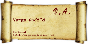 Varga Abád névjegykártya